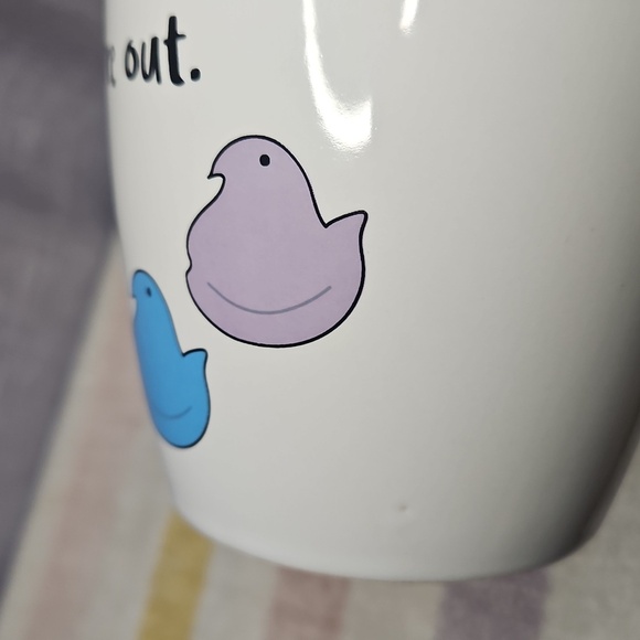 Yellow and White Spring Mug with Peeps Design - Picture 9 of 9